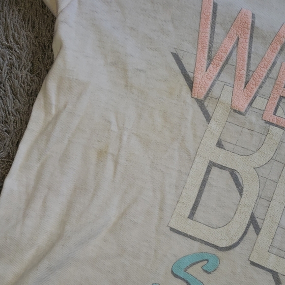 Vtg 80s Original Weathered Blues Sportswear Zoo Crew 88' T Shirt Trashed - Picture 6 of 9